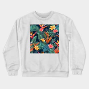 Tropical Flowers Pattern 11 Crewneck Sweatshirt
